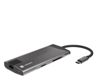 Natec FOWLER PLUS USB-C 8W1 HUB -> USB 3.0 3X, HDMI 4K, USB-C PD, - 1470218 - zdjęcie 2